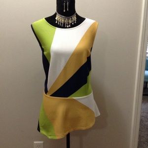 Peplum Color block top